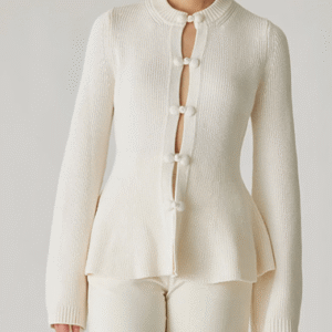 Novelty Wool Peplum Cardi – The Reflective